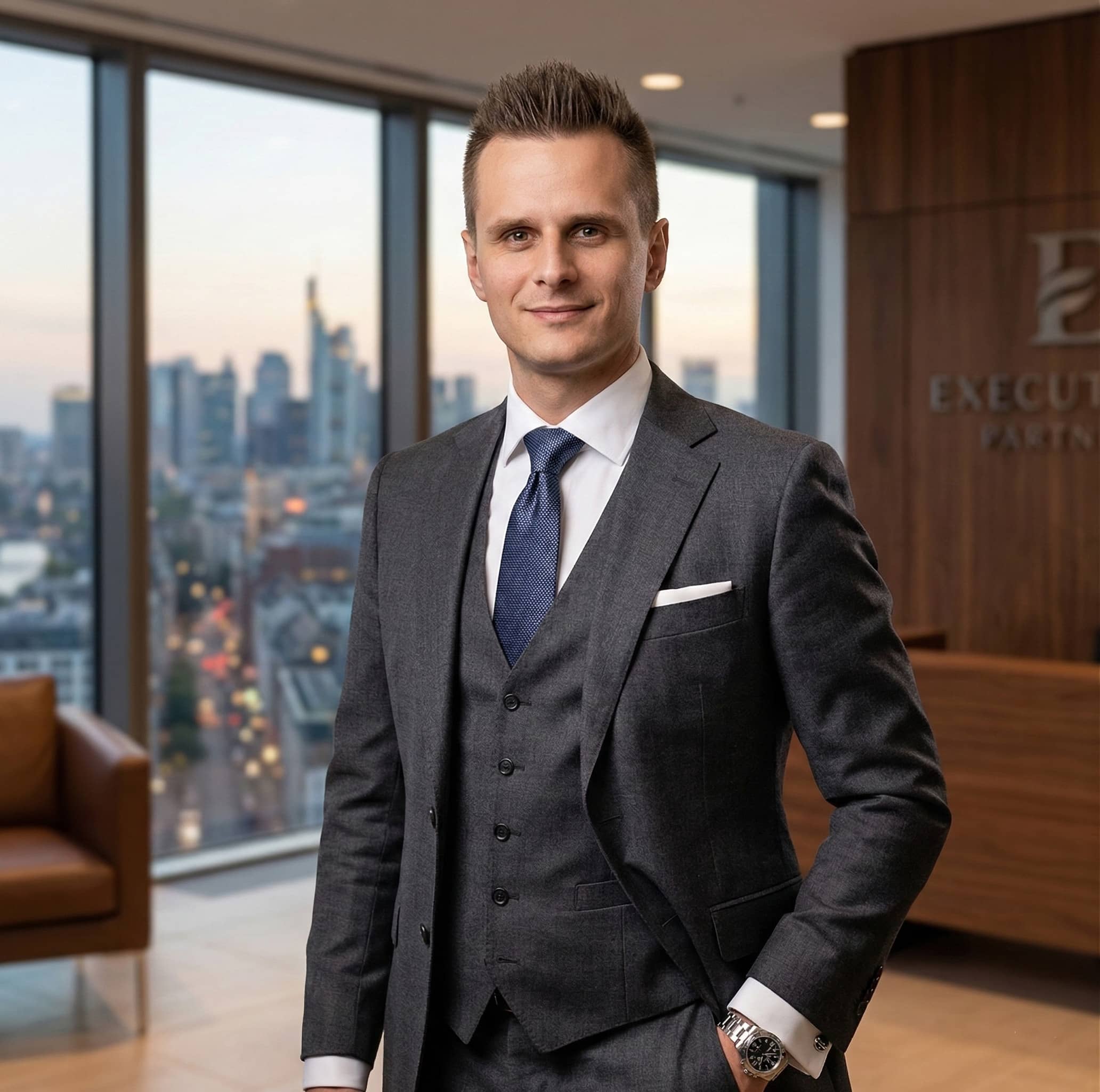 Retrato ejecutivo de Aurimas Markunas, CEO de PLUS TECNOLOGIA